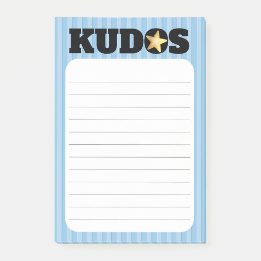 Uitreikingsster kudos, herkenningsster van werknem post-it® notes (Voorkant)