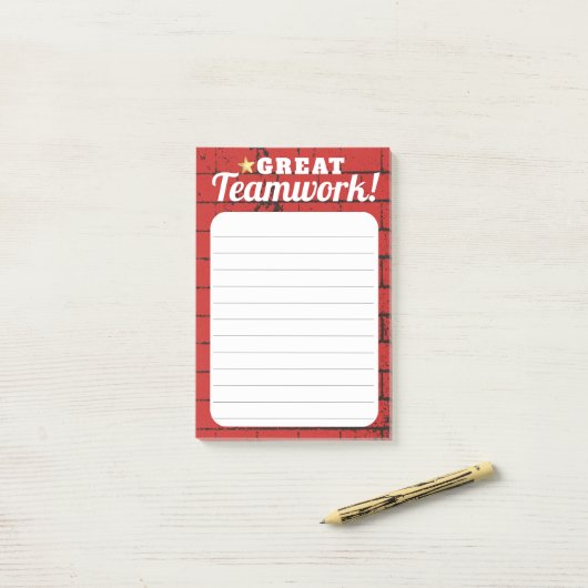 Uitreikingster voor erkenning van werknemers post-it® notes (Op bureau)