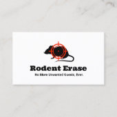 Uitroeier van muis met knaagdierbestrijding visitekaartje (Voorkant)