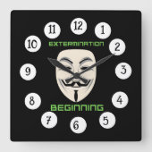 UITROEIING BEGINT VIERKANTE KLOK (Voorkant)