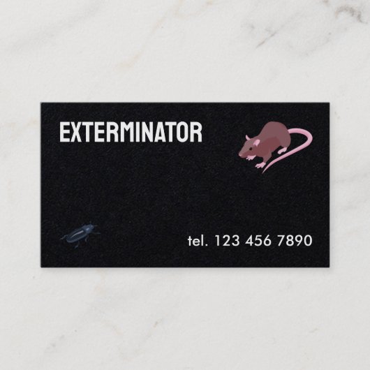 Uitroeiingsongedierte aangepaste QR Visitekaartje (Voorkant)