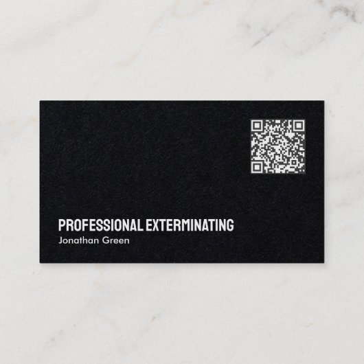 Uitroeiingsongedierte aangepaste QR Visitekaartje (Achterkant)