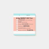 Uitroep erkenning werknemers na toekenning post-it® notes (Voorkant)