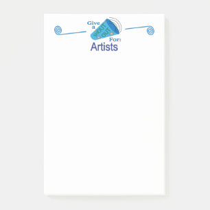 Uitroep om artiesten post-it® notes