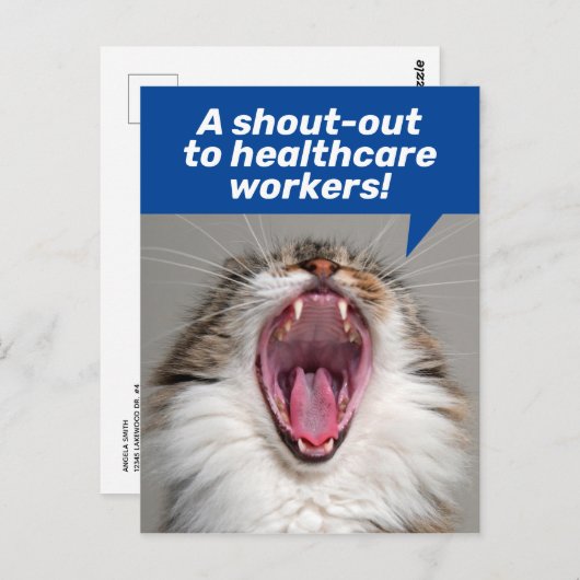 Uitroep om waardering van gezondheidswerkers briefkaart (Voorkant / Achterkant)