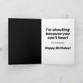 Uitroep tot ouderdom, moeilijk te horen dag kaart (Binnen)