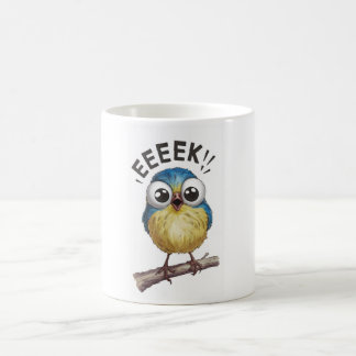 Uitroep van cartoon Bird: "eek" Koffiemok