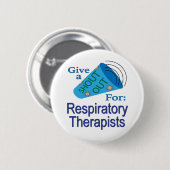Uitroep voor ademhalingstherapisten ronde button 5,7 cm (Voorkant /achterkant)