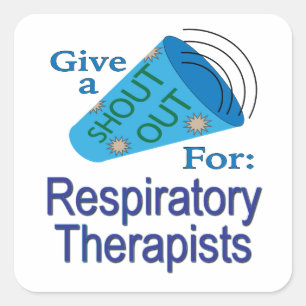 Uitroep voor ademhalingstherapisten vierkante sticker