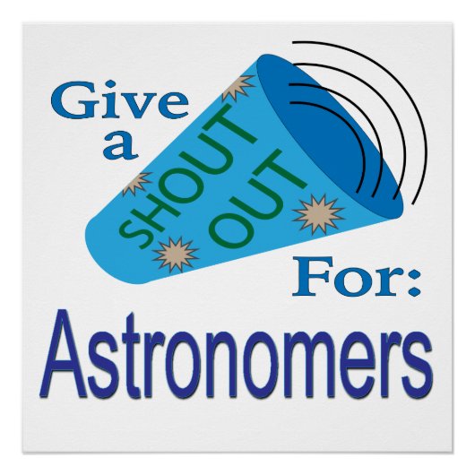 Uitroep voor astronomen perfect poster (Voorkant)