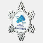 Uitroep voor Athletic Coordinators Tin Sneeuwvlok Ornament (Rechts)