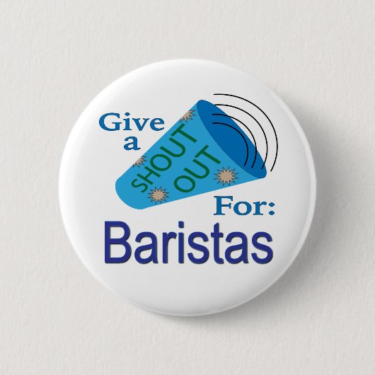 Uitroep voor Barista's Ronde Button 5,7 Cm (Voorkant)