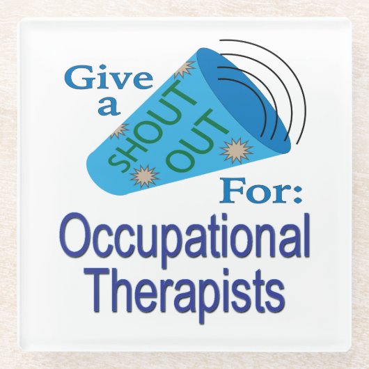 Uitroep voor beroepsethandelaars glazen onderzetter (Voorkant)