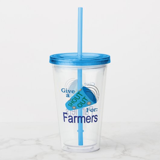 Uitroep voor boeren acryl drinkbeker (Voorkant)