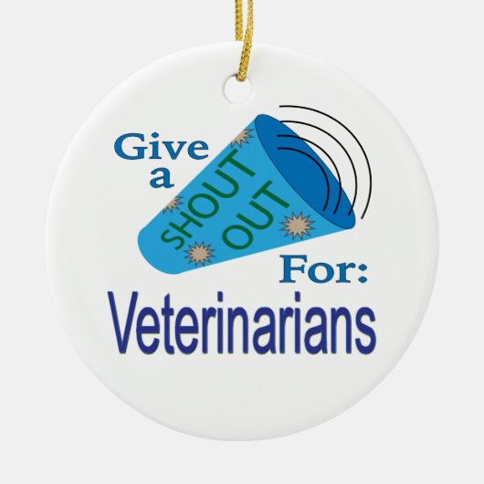 Uitroep voor Dierenartsen Keramisch Ornament (Voorkant)