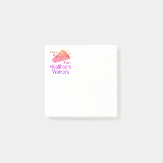 Uitroep voor gezondheidswerkers post-it® notes (Voorkant)