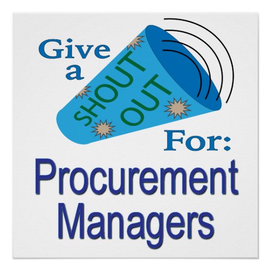 Uitroep voor inkoopmanagers perfect poster (Voorkant)