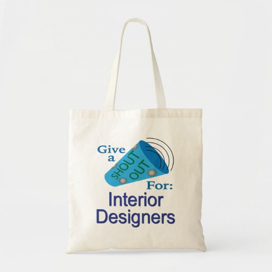 Uitroep voor interieurontwerpers tote bag (Voorkant)