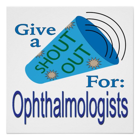 Uitroep voor oftalmologen perfect poster (Voorkant)