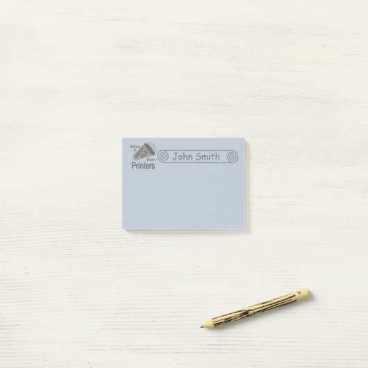 Uitroep voor Printers 4x3 Post-it® Notes (Op bureau)