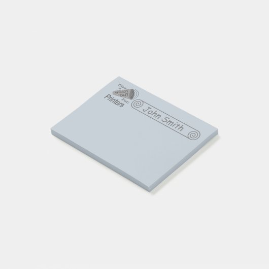 Uitroep voor Printers 4x3 Post-it® Notes (Schuin)