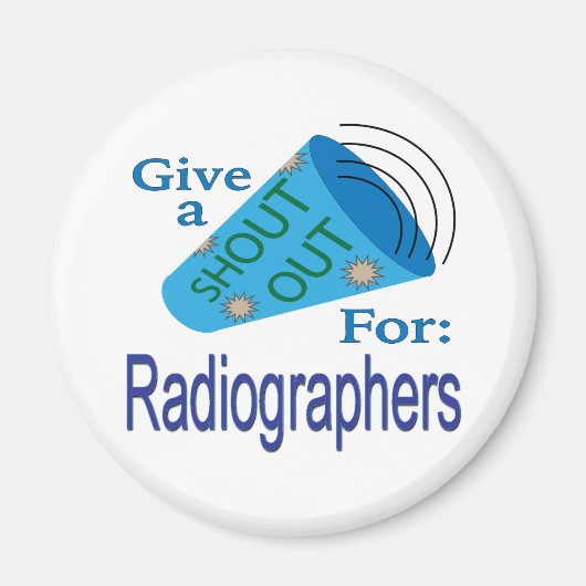 Uitroep voor radiografen magneet (Voorkant)