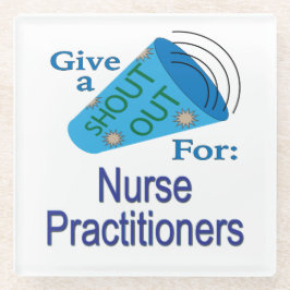 Uitroep voor verpleegkundigen glazen onderzetter