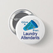 Uitroep voor wasbegeleiders ronde button 5,7 cm (Voorkant /achterkant)