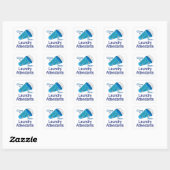 Uitroep voor wasbegeleiders vierkante sticker (Vel)