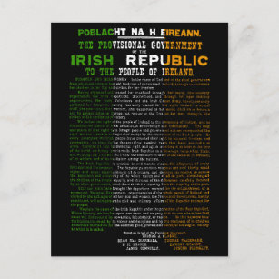 Uitroepen Ierse vlag Verhoogde vaart 1916 Feestdagenkaart