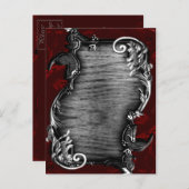 Uitroeping Vampier Gotische Bruiloft Aankondigingskaart (Voorkant / Achterkant)
