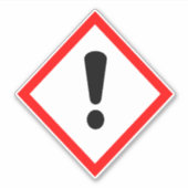 Uitroepteken - GHS-label Sticker (Voorkant)