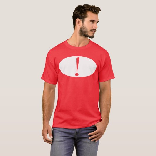 Uitroepteken Mark T-Shirt (Voorkant volledig)