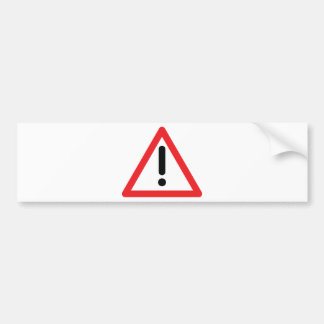 uitroepteken verkeerspictogram bumpersticker