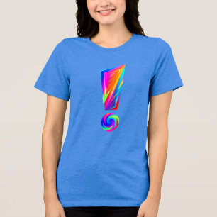 Uitroepteken Voor Vraagteken Achter Grafisch T-shi Tri-Blend Shirt