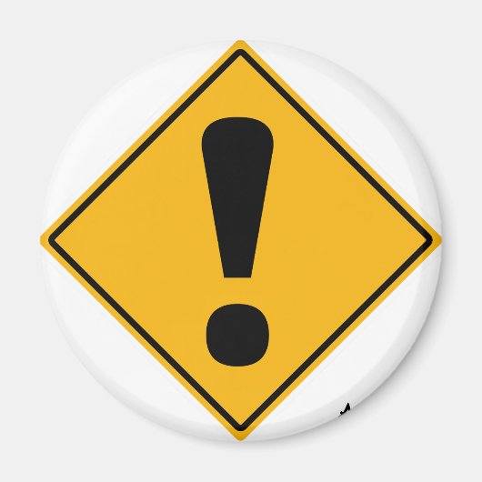 Uitroepteken wegteken! magneet (Voorkant)