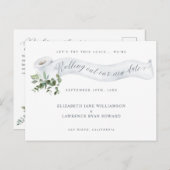 Uitrollen van onze nieuwe datum | Toilet Paper Gre Aankondigingskaart (Voorkant / Achterkant)