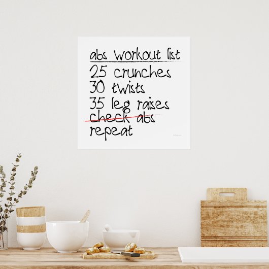 Uitrollijst Abs Poster (Keuken)