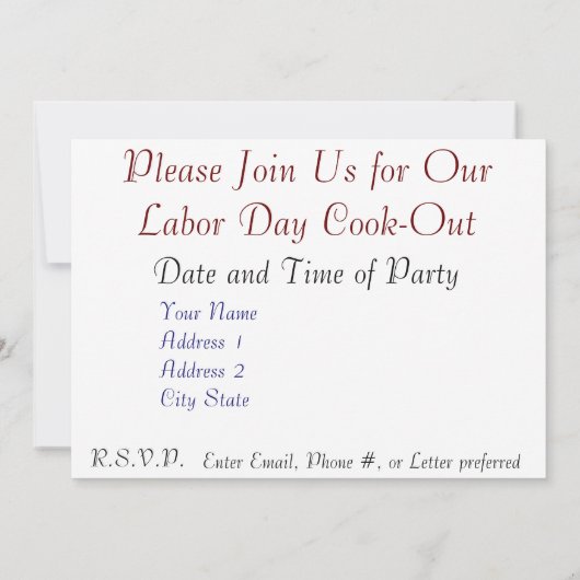 Uitrusting op de werkdag kaart (Achterkant)