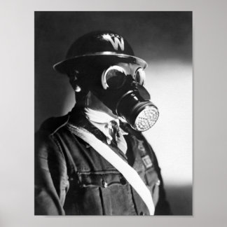Uitrusting voor luchtbeladen gassen - WW2 Poster