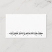 Uitrusting voor reiniging van reinigingsinstallati visitekaartje (Achterkant)