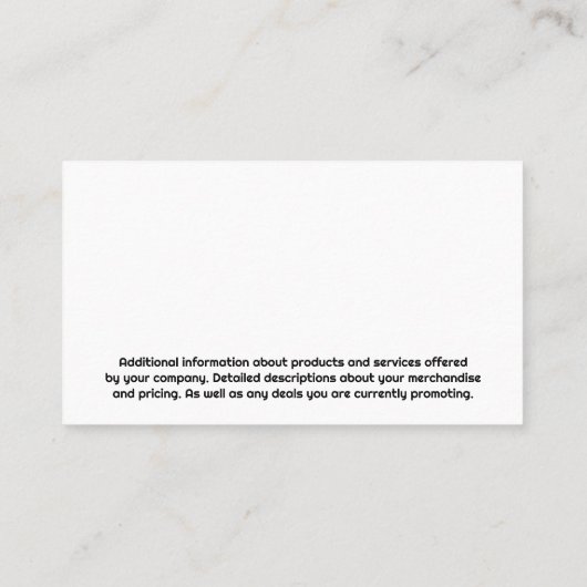 Uitrusting voor reiniging van reinigingsinstallati visitekaartje (Achterkant)