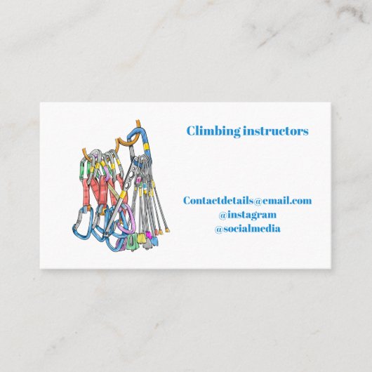 Uitrusting voor rottenbeklimpers visitekaartje