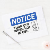 UITSCHAKELEN WANNEER NIET IN GEBRUIK RECHTHOEKIGE STICKER (Envelop)