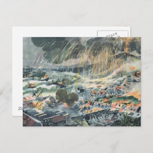 Uitschakeling van een vulkaan op Martinique Briefkaart (Voorkant / Achterkant)