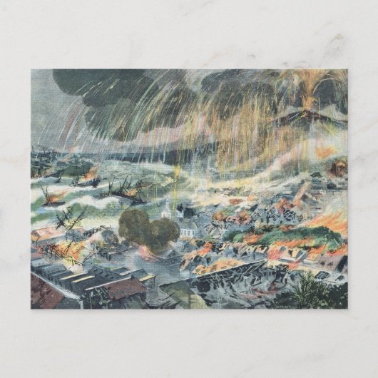 Uitschakeling van een vulkaan op Martinique Briefkaart (Voorkant)