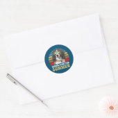 Uitscholen voor de Nederlandse zomer Kooikerhondje Ronde Sticker (Envelop)