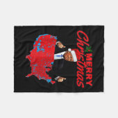 Uitslag presidentsverkiezingen Trump kaart Grappig Fleece Deken (Voorkant (Horizontaal))