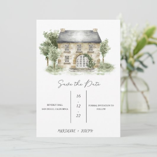 UITSLAG SCHILDERIJ SAVE THE DATE UITNODIGING (Staand voorkant)