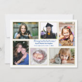 Uitsluitend bekendmaking afstuderen Photo Collage Kaart (Voorkant)